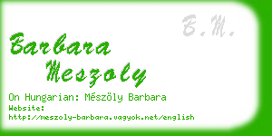 barbara meszoly business card